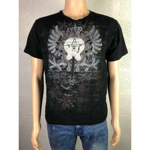 Uproar Black Graphic Tee "Upside Down Guitar" Size 18/20 XL/ XG